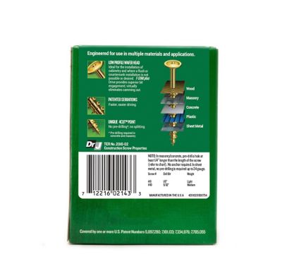 Image showing 8 th SPAX 10 x 3in. Interior Cabinet Wood Screws Construction Wafer Head T-Star Plus (65 EA) Bit Included