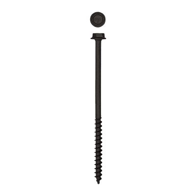 Image showing  1/4 x 5in. Exterior Structural Wood Lag Screws Powerlags Hex Head Hex (50 EA) Bit Included