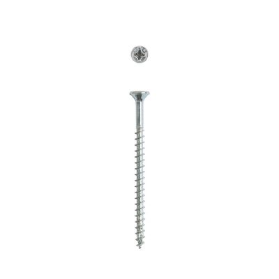 Image showing  8 x 2-1/2in. Interior Wood Screws Construction Flat Head Phillips Square Unidrive (1500 EA) Bulk Pail Includes 2 Bits