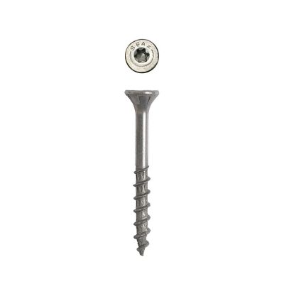 Image showing  10 x 1-1/2in. Exterior Wood Deck Screws Construction Flat Head T-Star Plus (625 EA) 5 LB Bit Included