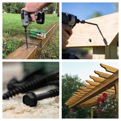 Image showing  3/8 x 5in. Exterior Structural Wood Lag Screws Powerlags Hex Head Hex (25 EA)