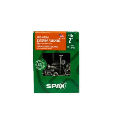 Image showing 6 th SPAX 10 x 2in. Exterior Wood Deck Screws Construction Flat Head T-Star Plus (99 EA) Bit Included