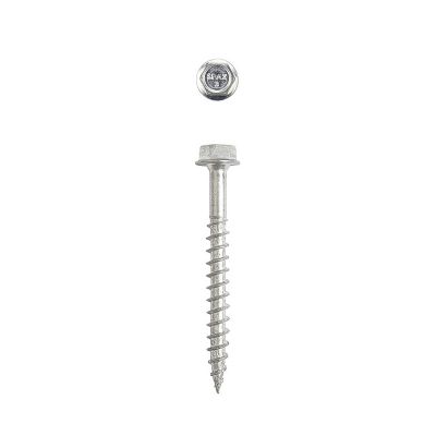 Image showing  5/16 x 3in. Interior Structural Wood Lag Screws Powerlags Hex Head Hex (50 EA) Bit Included