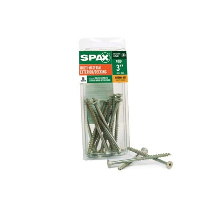 SPAX 10 x 3in. Exterior Wood Deck Screws Construction Flat Head T-Star Plus (16 EA)