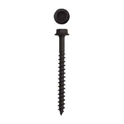 Image showing  1/4 x 3in. Exterior Structural Wood Lag Screws Powerlags Hex Head Hex (500 EA) Bulk Pail Includes 2 Bits
