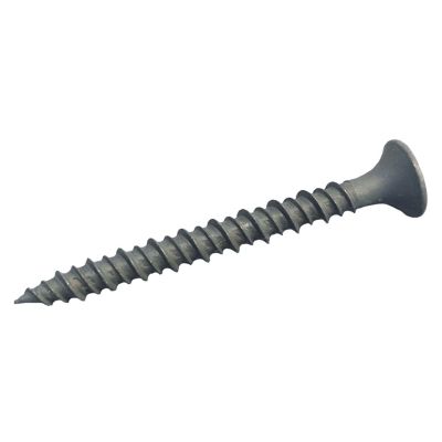 Image showing  10 x 4in. Grip-Deck HiLo Screw (1000 EA) Gray Steel Exterior Ceramic Wood Metal Fastener Phillips Drive