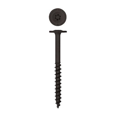 Image showing  1/4 x 3in. Exterior Structural Wood Lag Screws Powerlags Washer Head T-Star (50 EA) Bit Included