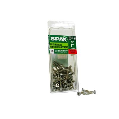 SPAX 8 x 1in. Interior Wood Screws Construction Flat Head Phillips Square Unidrive (75 EA)