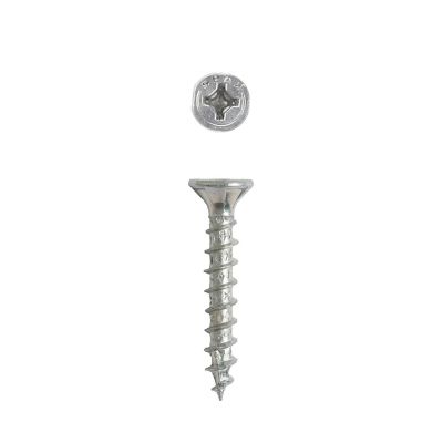 Image showing  8 x 1in. Interior Wood Screws Construction Flat Head Phillips Square Unidrive (75 EA)