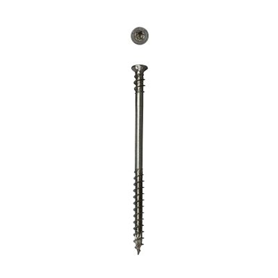 Image showing  10 x 3.5in. Exterior 304 Stainless Steel Wood Deck Screws Powerdeck Trim Head T?Star Plus, 57 pk.