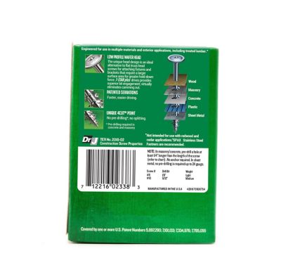 Image showing 7 th SPAX 10 x 3in. Exterior Wood Deck Screws Construction Wafer Head T-Star Plus (63 EA) Bit Included