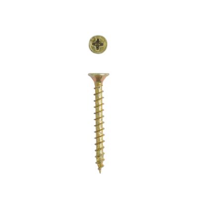 Image showing  8 x 1-1/2in. Interior Wood Screws Construction Flat Head Phillips Square Unidrive (197 EA) Bit Included