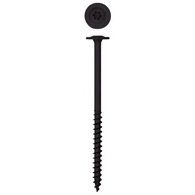 Image showing  1/4 x 4-1/2in. Exterior Structural Wood Lag Screws Powerlags Washer Head T-Star (12 EA) Bit Included