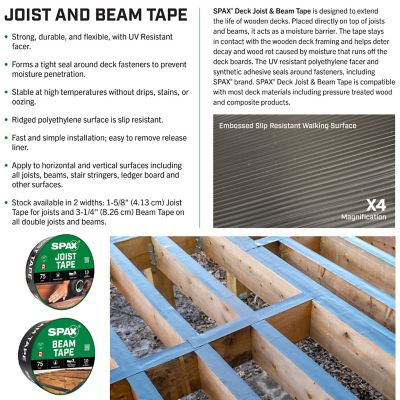 Image showing  3 1/3 x 75' Flashing Tape for Beams Joist Ledger Wood Deck Tape (1 EA)