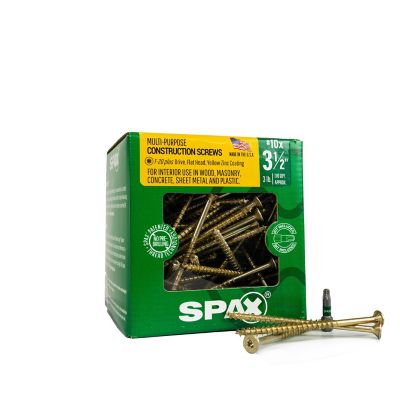 SPAX 10 x 3-1/2in. Interior Wood Screws Construction Flat Head T-Star Plus (170 EA) 3 LB Bit Included
