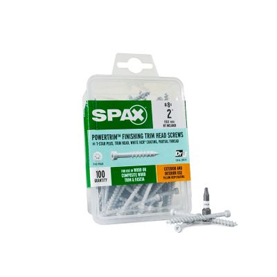 SPAX 8 x 2in. Exterior / Interior Finish Partial Thread Powertrim Trim Head T-Star Plus (100 EA) Bit Included