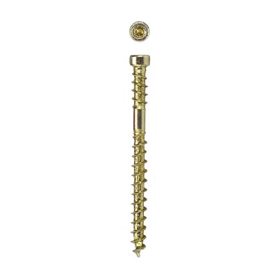 Image showing  8 x 2in. Exterior / Interior Wood Composite Double Thread Screws Powertrim Trim T-Star Plus (100 EA) Bit Included