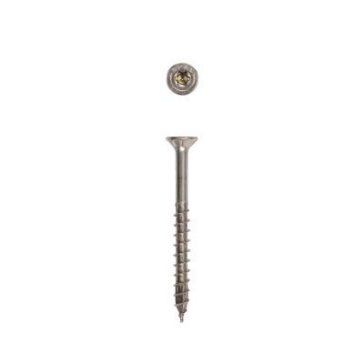 Image showing  9 x 2in. Exterior 304 Stainless Steel Wood Deck Screws Construction Flat Head T-Star Plus (125 EA) Bit Included
