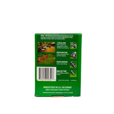 Image showing 8 th SPAX 9 x 2in. Exterior 304 Stainless Steel Wood Deck Screws Construction Flat Head T-Star Plus (125 EA) Bit Included