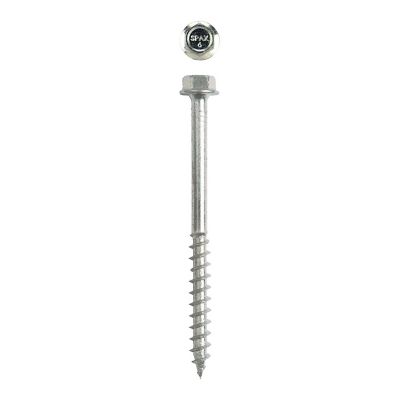Image showing  1/2 x 6in. Interior Structural Wood Lag Screws Powerlags Hex Head Hex (25 EA)