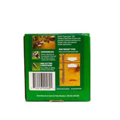 Image showing 7 th SPAX 10 x 2.5in. Exterior 304 Stainless Steel Wood Deck Screws Powerdeck Trim Head T?Star Plus, 250 pk.
