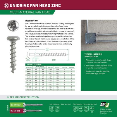 Image showing 2 th SPAX 8 x 3/4in. Interior Wood Metal Screws Cabinet Pan Head Phillips Square Unidrive (1500 EA) Pail Includes 2 Bits