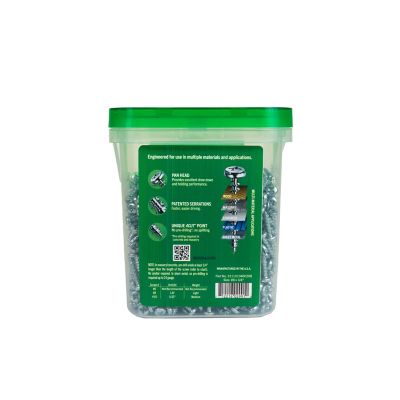 Image showing 7 th SPAX 8 x 3/4in. Interior Wood Metal Screws Cabinet Pan Head Phillips Square Unidrive (1500 EA) Pail Includes 2 Bits