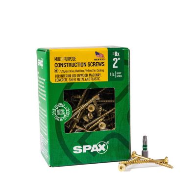 SPAX 8 x 2in. Interior Wood Screws Construction Flat Head T-Star Plus (161 EA) Bit Included