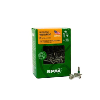 SPAX 8 x 1-1/4in. Exterior Wood Deck Screws Construction Wafer Head T-Star Plus (195 EA) Bit Included