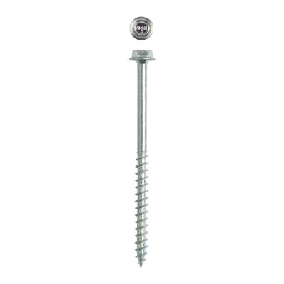 Image showing  1/4 x 5in. Interior Structural Wood Lag Screws Powerlags Hex Head Hex (50 EA) Bit Included