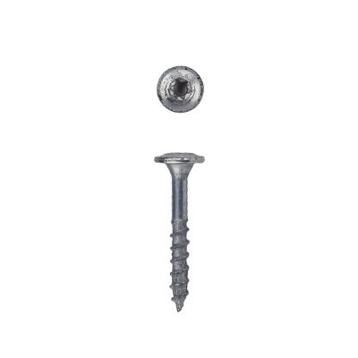 Image showing  8 x 1-1/4in. Exterior Wood Deck Screws Construction Wafer Head T-Star Plus (2500 EA) Bulk Pail Includes 4 Bits