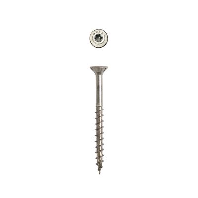 Image showing 1 th SPAX 10 x 2in. Exterior Wood Deck Screws Construction Flat Head T-Star Plus (1500 EA) Bulk Pail Includes 2 Bits