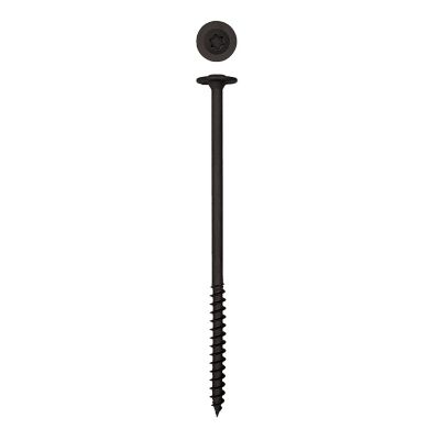 Image showing  3/8 x 8in. Exterior Structural Wood Lag Screws Powerlags Washer Head T-Star (150 EA) Bulk Pail Bit Included