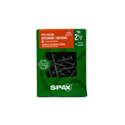 Image showing 6 th SPAX 8 x 2-1/2in. Exterior Wood Deck Screws Construction Flat Head T-Star Plus (124 EA) Bit Included