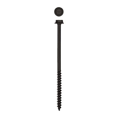 Image showing  1/4 x 5in. Exterior Structural Wood Lag Screws Powerlags Hex Head Hex (12 EA) Bit Included