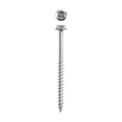 Image showing  1/4 x 4in. Interior Structural Wood Lag Screws Powerlags Hex Head Hex (50 EA) Bit Included