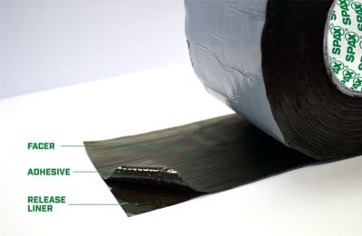 Image showing 6 th SPAX 1 5/8 in. x 75 ft.. Flashing Tape for Beams Joist Ledger Wood Deck Tape (1 EA)