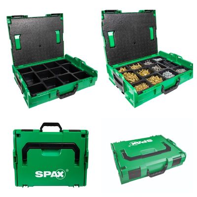 Image showing  L-Boxx Heavy-Duty Portable Storage Case & Parts Organizer 12 Compartments for Screws, Hardware & Small Tools