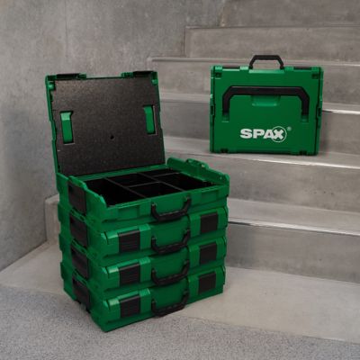 Image showing  L-Boxx Heavy-Duty Portable Storage Case & Parts Organizer 12 Compartments for Screws, Hardware & Small Tools