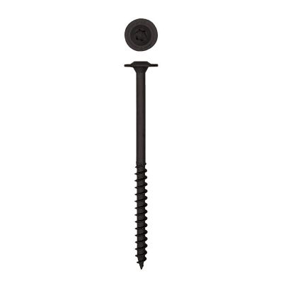 Image showing  3/8 x 6in. Exterior Structural Wood Lag Screws Powerlags Washer Head T-Star (12 EA) Bit Included