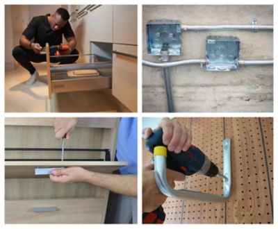 Image showing  10 x 5/8in. Interior Wood Metal Screws Cabinet Pan Head Phillips Square Unidrive (175 EA) Bit Included