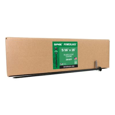 SPAX 5/16 x 16in. Interior Structural Wood Lag Screws Powerlags Washer Head T-Star (250 EA) Bulk Pail Bit Included