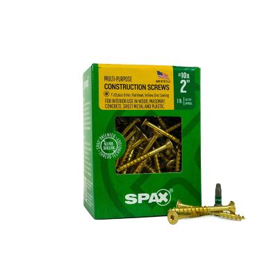 SPAX 10 x 2in. Interior Wood Screws Construction Flat Head T-Star Plus (107 EA) Bit Included