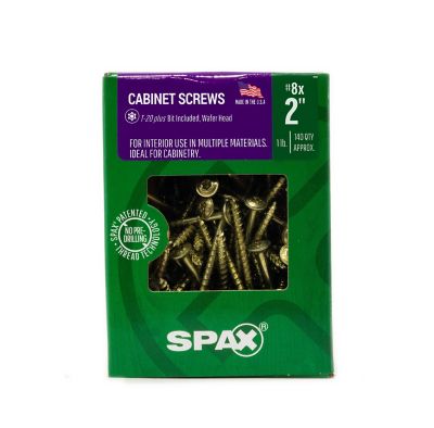 Image showing 7 th SPAX 8 x 2in. Interior Cabinet Wood Screws Construction Wafer Head T-Star Plus (140 EA) Bit Included