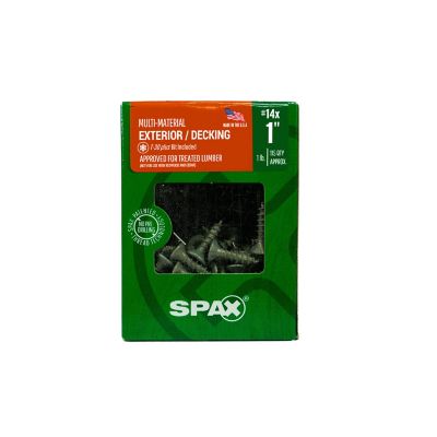Image showing 6 th SPAX 14 x 1in. Exterior Wood Deck Screws Construction Flat Head T-Star Plus (115 EA) Bit Included