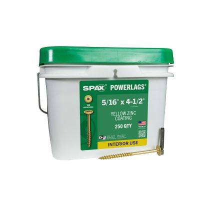 SPAX 5/16 x 4-1/2in. Interior Structural Wood Lag Screws Powerlags Washer Head T-Star (250 EA) Bulk Pail Bit Included