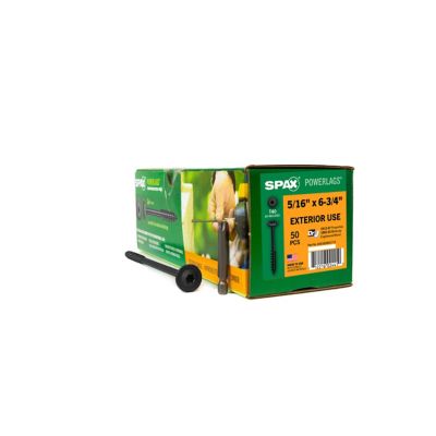 SPAX 5/16 x 6-3/4in. Exterior Structural Wood Lag Screws Powerlags Washer Head T-Star (50 EA) Bit Included