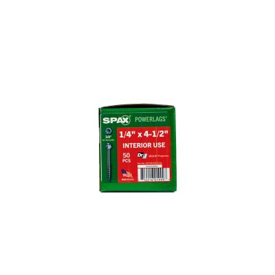 Image showing 6 th SPAX 1/4 x 4-1/2in. Interior Structural Wood Lag Screws Powerlags Hex Head Hex (50 EA) Bit Included