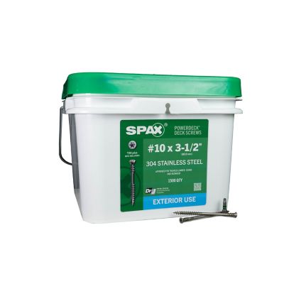 SPAX 10 x 3.5in. Exterior 304 Stainless Steel Wood Deck Screws Powerdeck Trim T?Star, 1500 pk.