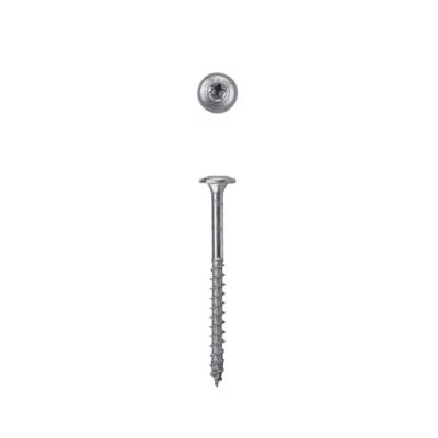 Image showing  8 x 2-1/2in. Exterior Wood Deck Screws Construction Wafer Head T-Star Plus (120 EA) Bit Included